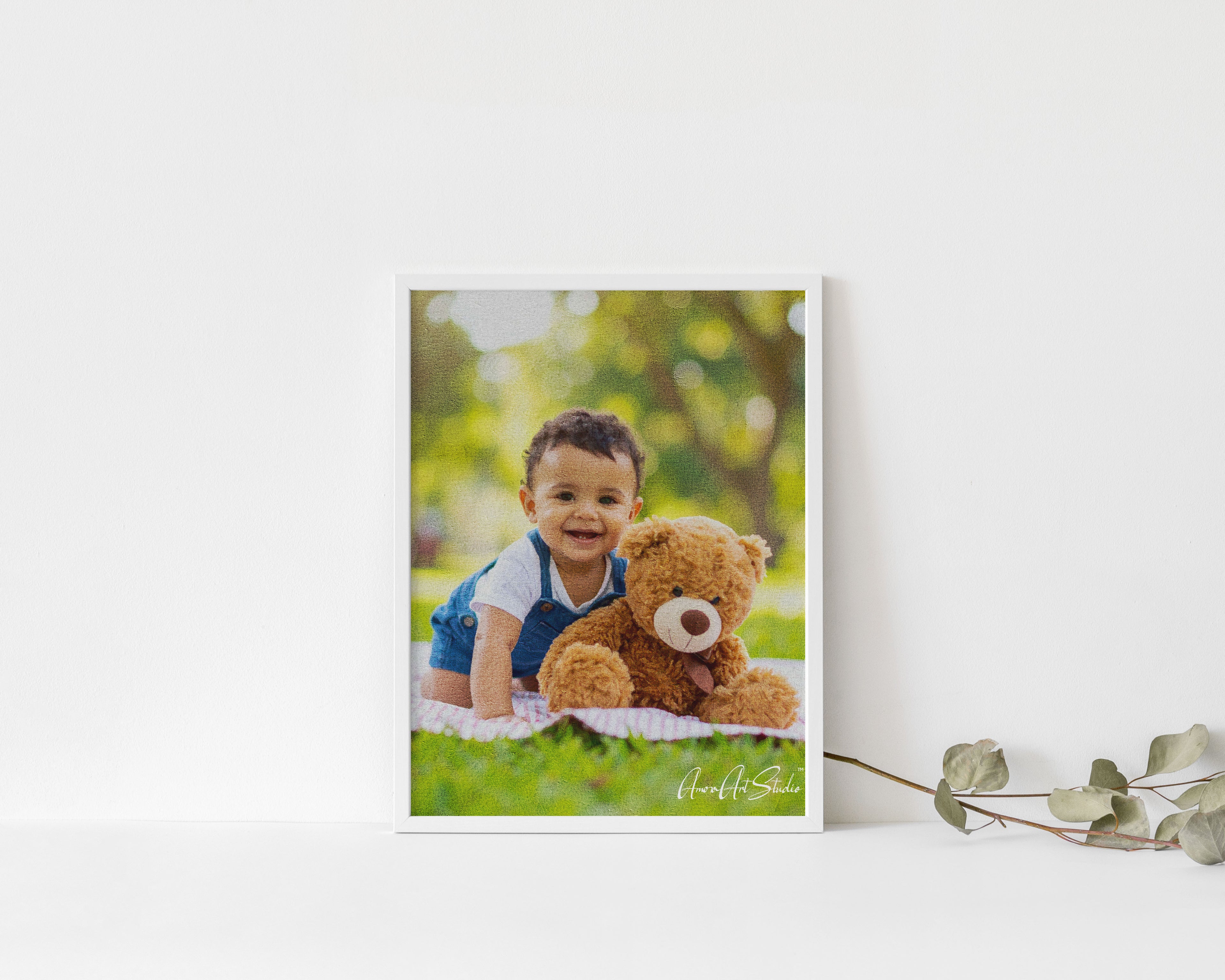 Baby Portrait Framed Poster