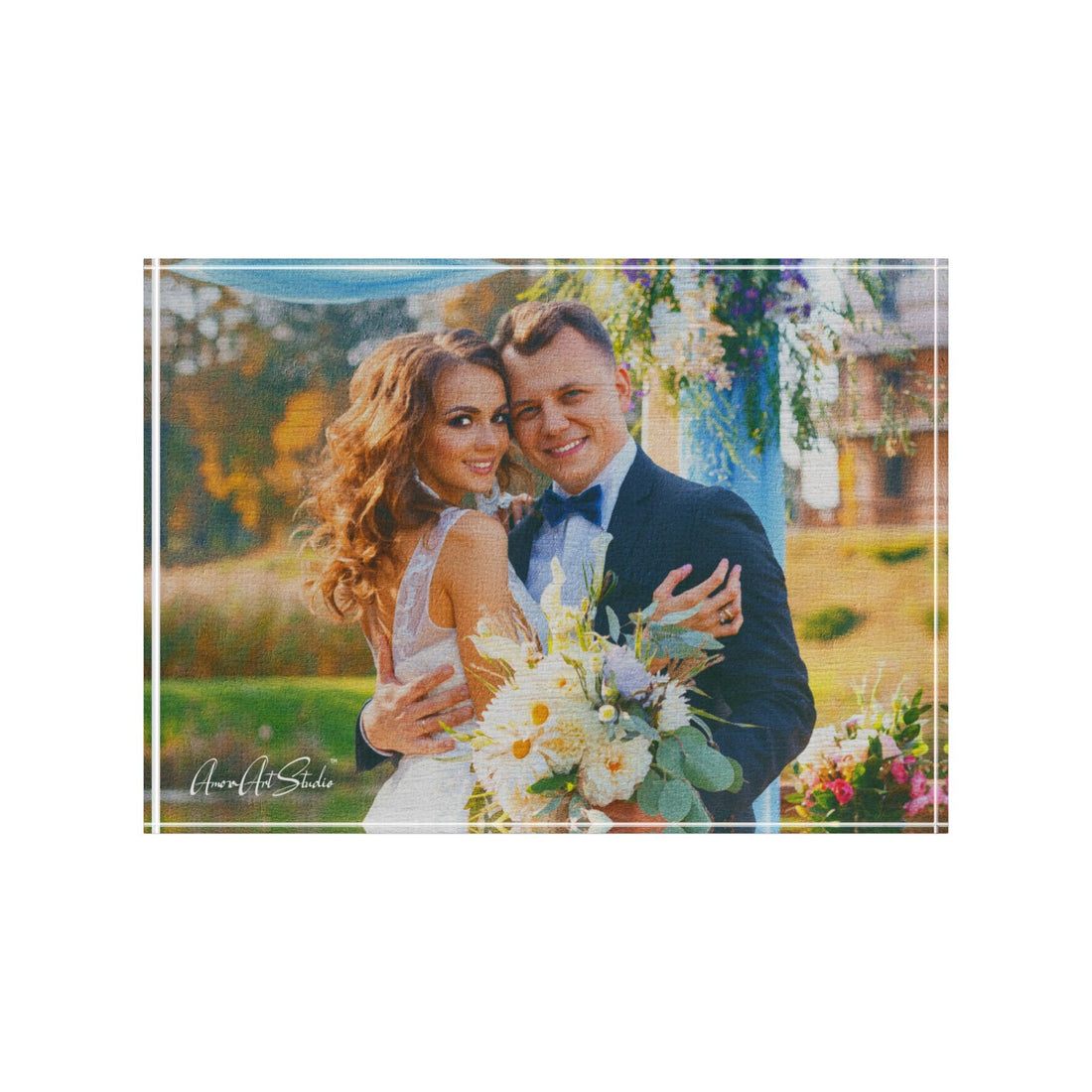 Wedding Crystal Portrait Block