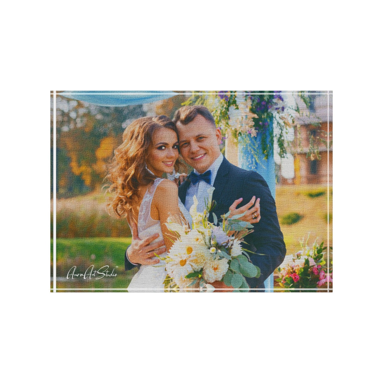 Wedding Crystal Portrait Block