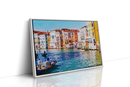 Custom landscape photo oil painting style framed canvas print ready to hang wall art