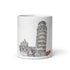 European City Mug Pisa – watercolor illustration of the Leaning Tower of Pisa